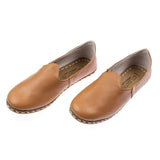 Kokosnussbraune Slip-On-Schuhe für Damen