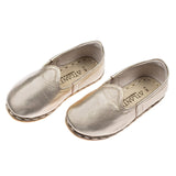 Kids Gold Leather Shoes