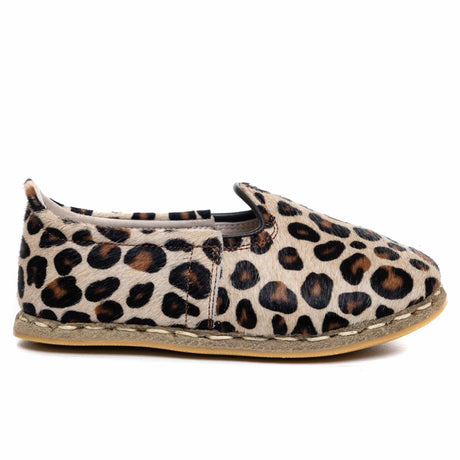 Kids Leopard Leather Shoes