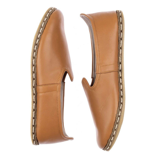 Kokosnussbraune Slip-On-Schuhe für Damen