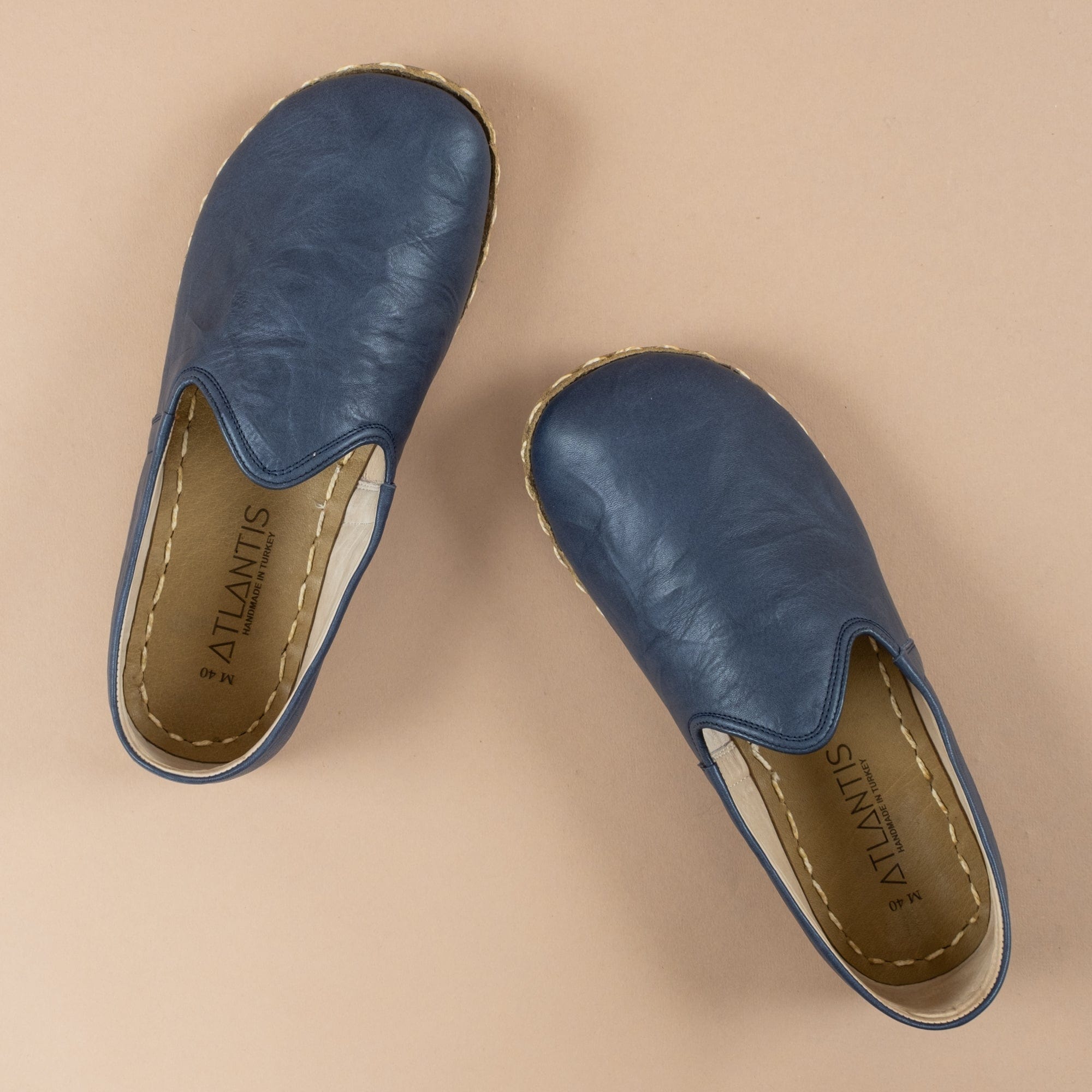 Women's Navy Barefoot Shoes - Turkish Wider Shoes for Women