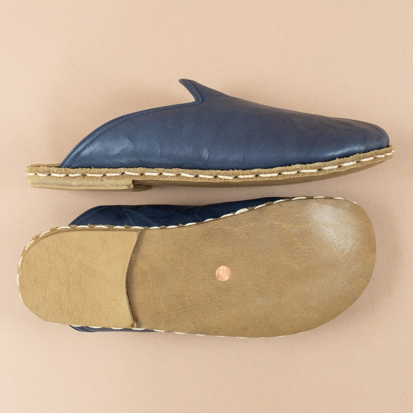 Women's Navy Barefoot Slippers