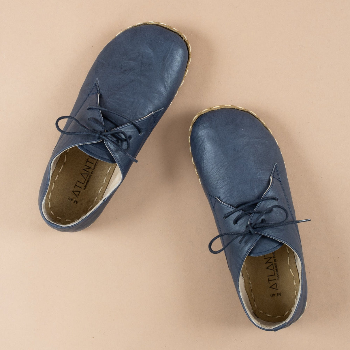 Marineblaue Oxford-Schuhe für Damen