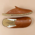 Women's Peru Leather Barefoot Shearling Slippers