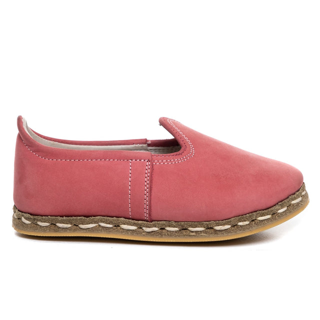 Kids Pink Leather Shoes