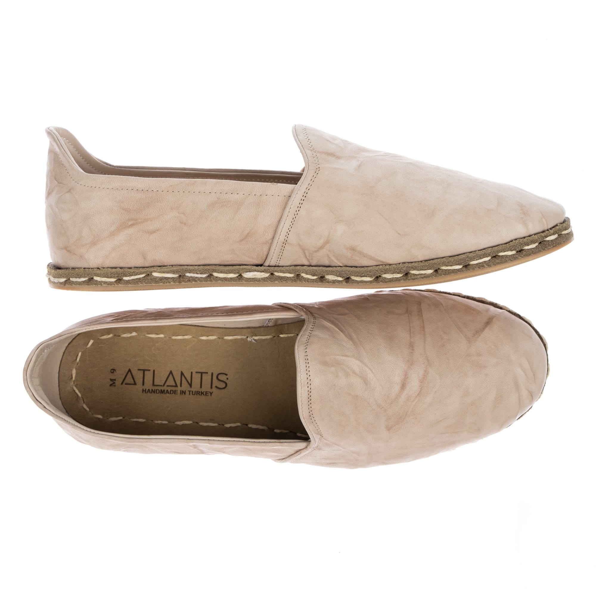 Women's Beige - Turkish Slip-Ons for Women : Atlantis Handmade Shoes 6.5 US Women's Beige - Turkish Slip-Ons for Women : Atlantis Handmade Shoes 6.5 US