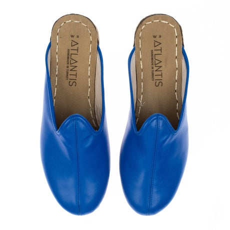 Men's Azure Blue Turkish Slippers