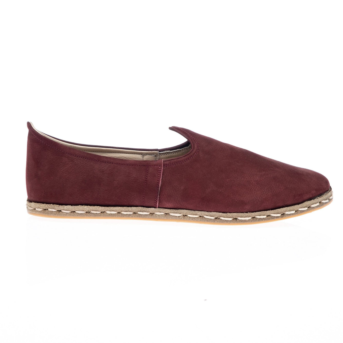 Women's Burgundy Slip On Shoes