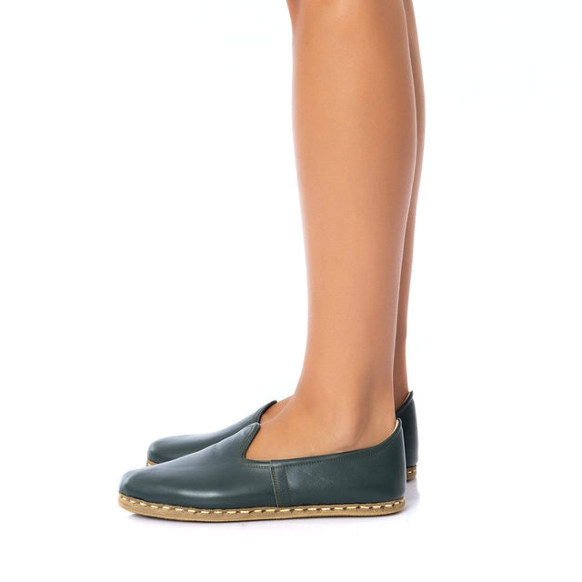Yemeni Kadın Bottle Green Slip On Ayakkabı