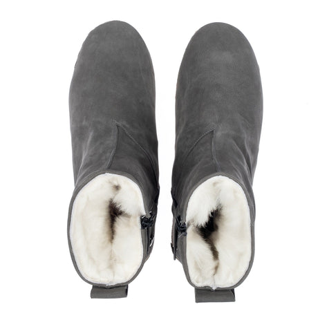 Men's Gray Shearling Boots
