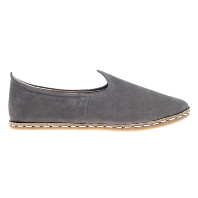 Men's Leather Gray Slip On Shoes