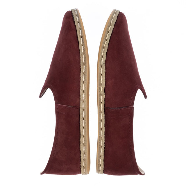 Men's Burgundy Slip On Shoes