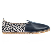 Men's Leather Polka Dots Slip On Shoes
