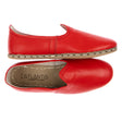 Men's Leather Red Slip On Shoes