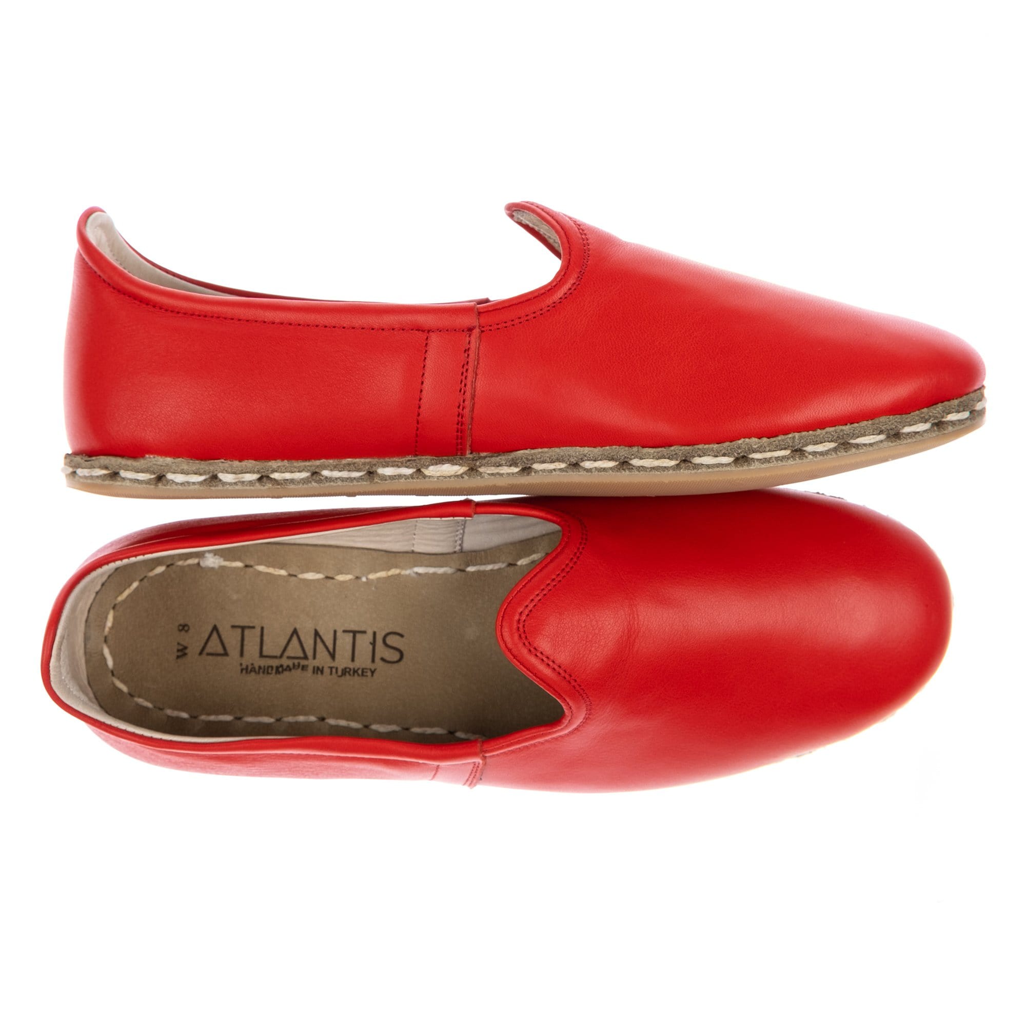mens red slip on dress shoes Charix Unisex Flats, Red