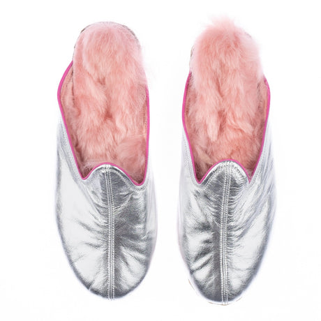 Men's Leather Silver Pink