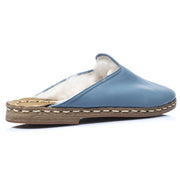 Men's Ice Blue Shearling Slippers