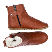 Men's Leather Tan Shearling Boots