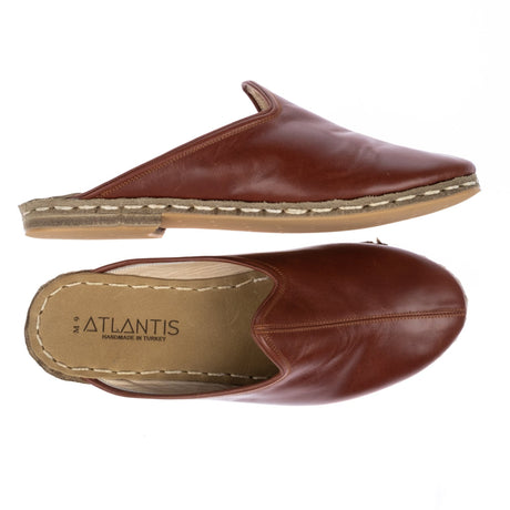 Men's Leather Cacao Slippers
