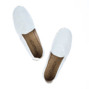 Women's Wrinkled White Slip On Shoes