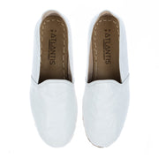 Women's Wrinkled White Slip On Shoes