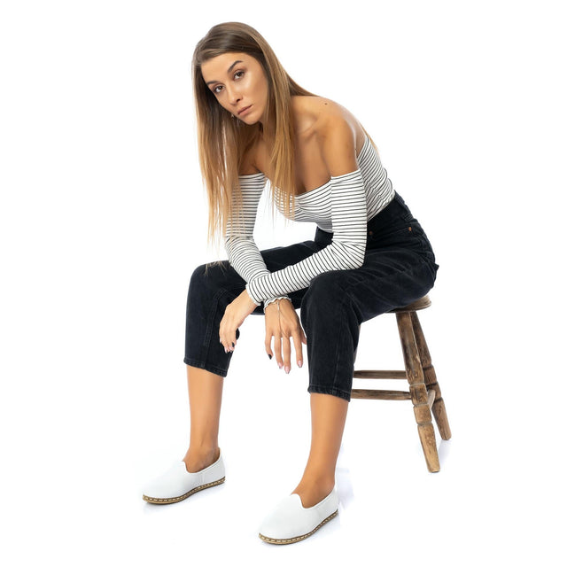 Clearance - Men's White Slip On Shoes