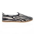 Men's Leather Zebra Slip On Shoes