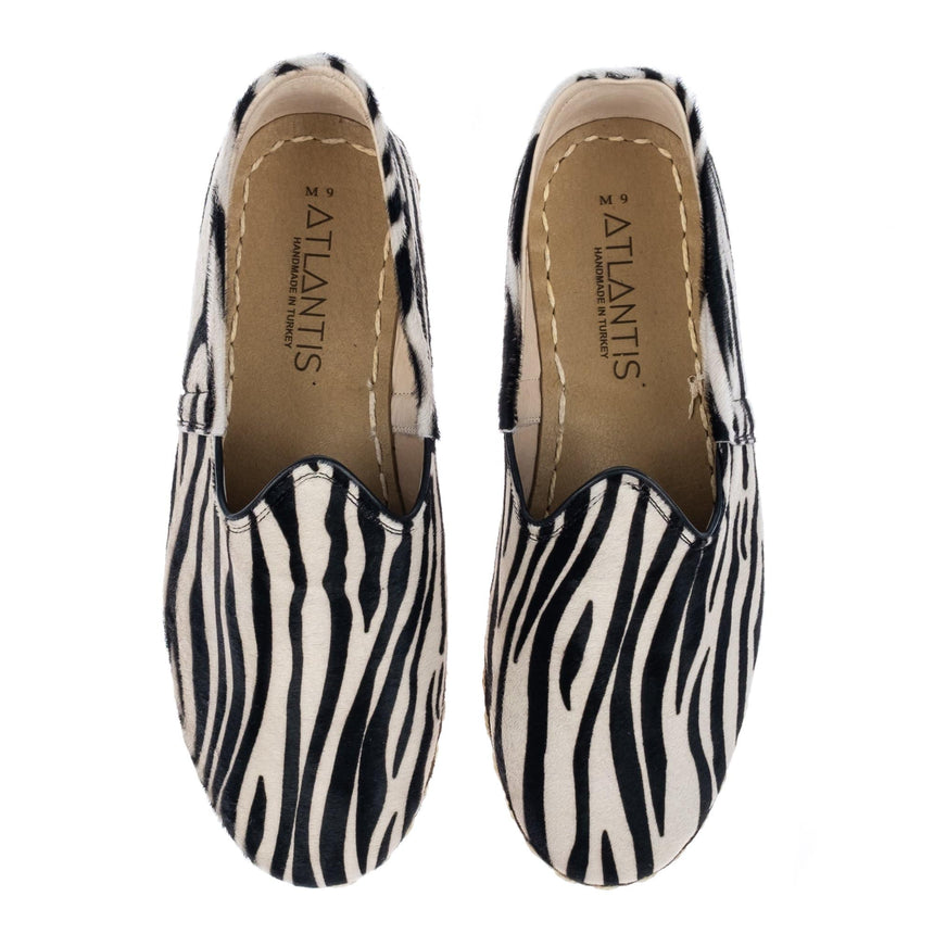 Zebra-Slip-On-Schuhe für Damen