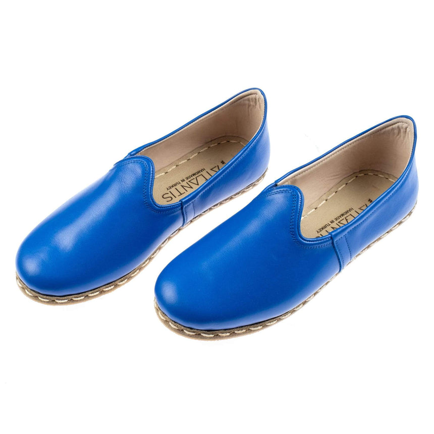 Blaue Slip-On-Schuhe für Damen