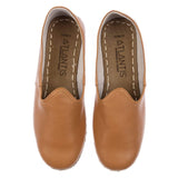 Kokosnussbraune Slip-On-Schuhe für Damen