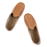 Kokosnussbraune Slip-On-Schuhe für Damen