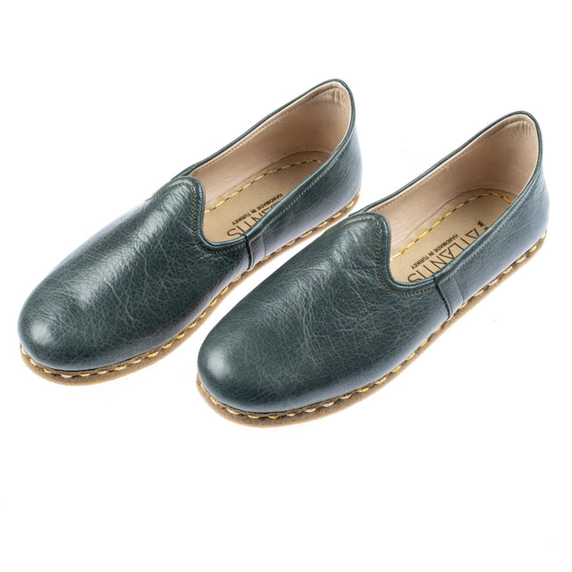 Yemeni Erkek Toledo Gri-Yeşil Loafer Ayakkabı
