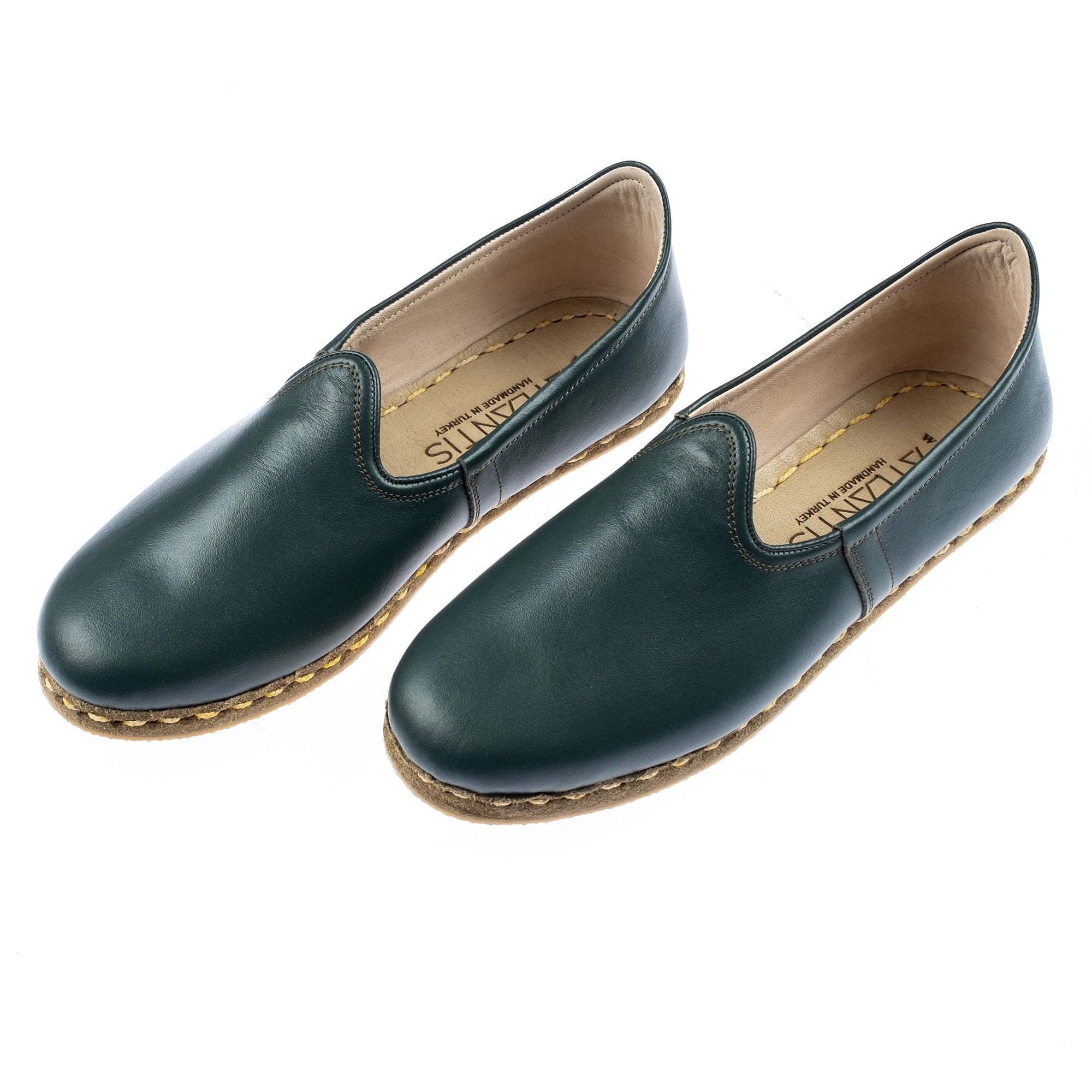 Men s Bottle Green Slip On Shoes