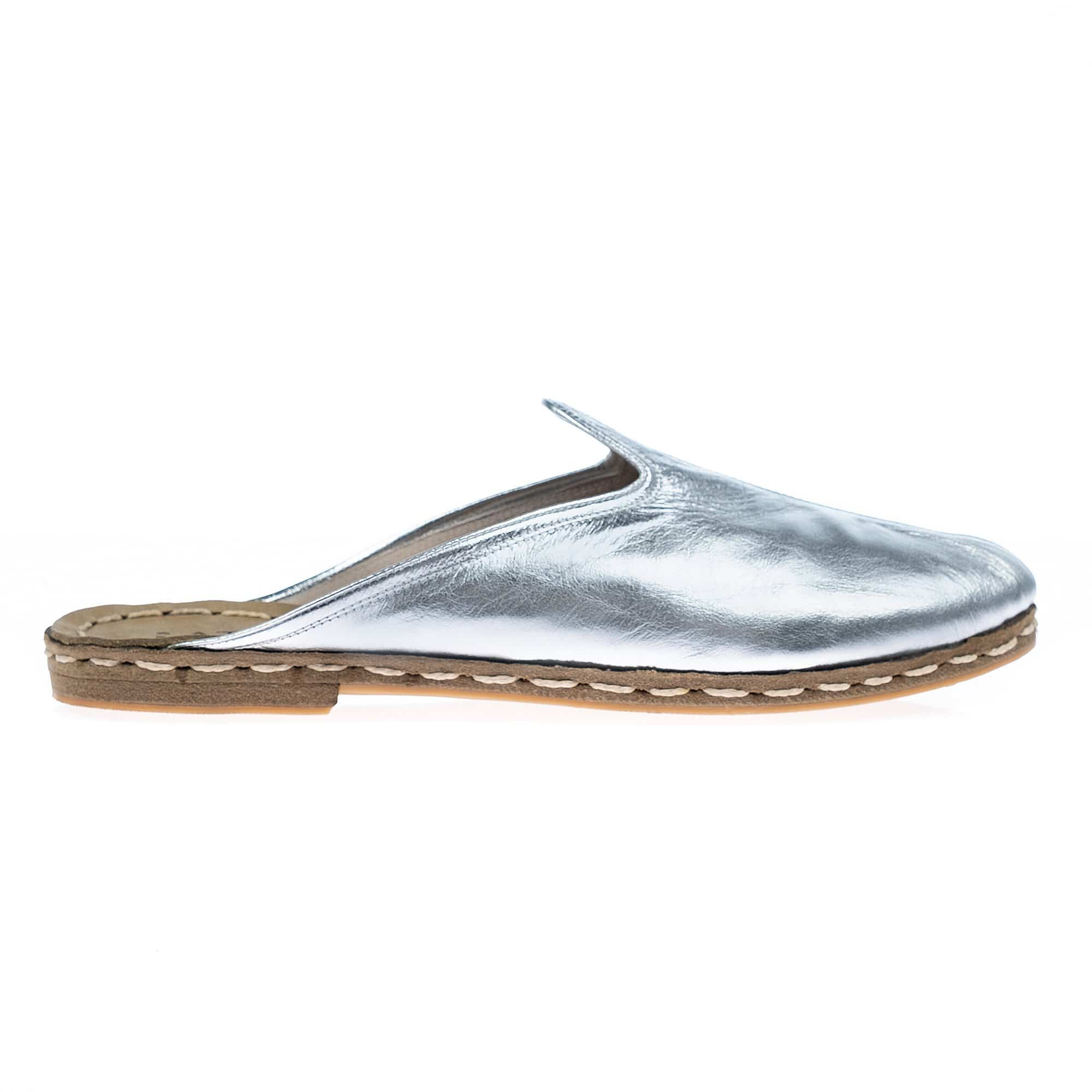 Men's Silver Slippers - Turkish Slippers for Men : Atlantis