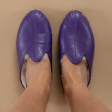 Men's Leather Byzantium Shearling Slippers