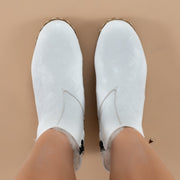 Women's White Shearling Boots