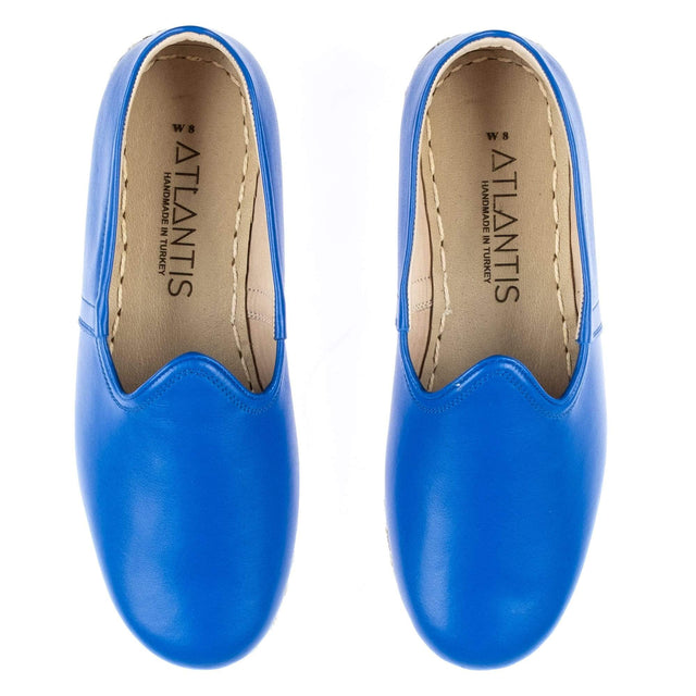 Blaue Slip-On-Schuhe für Damen