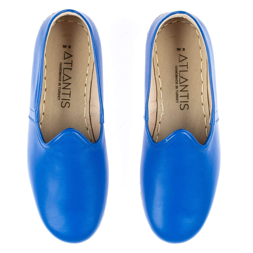 Blaue Slip-On-Schuhe für Damen