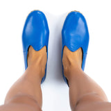 Blaue Slip-On-Schuhe für Damen