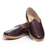 Burgundy - Turkish Slip-On Shoes for Women & Men : Atlantis Handmade Shoes