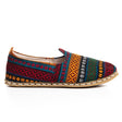 Men's Handmade Burgundy Kilim Slip On Shoes