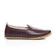 Men's Leather Maroon Slip On Shoes