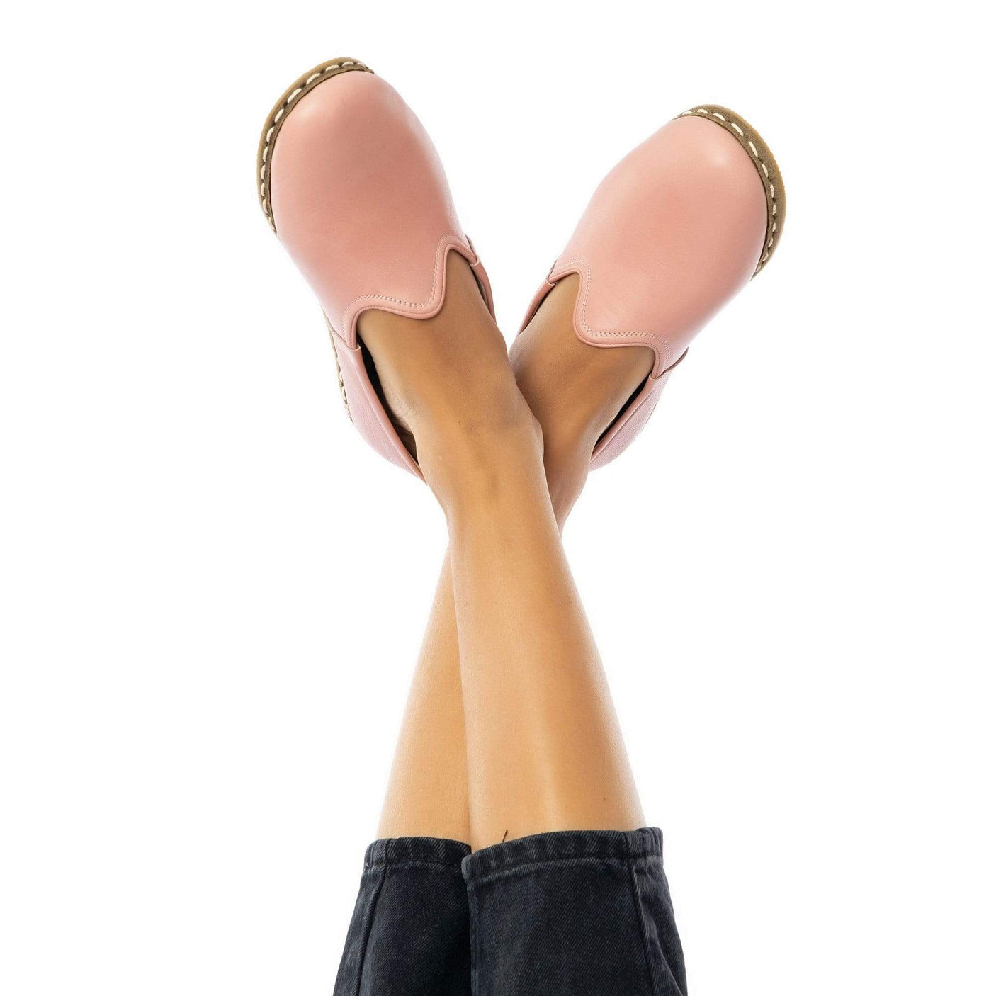 Women's Powder Pink Slip On Shoes
