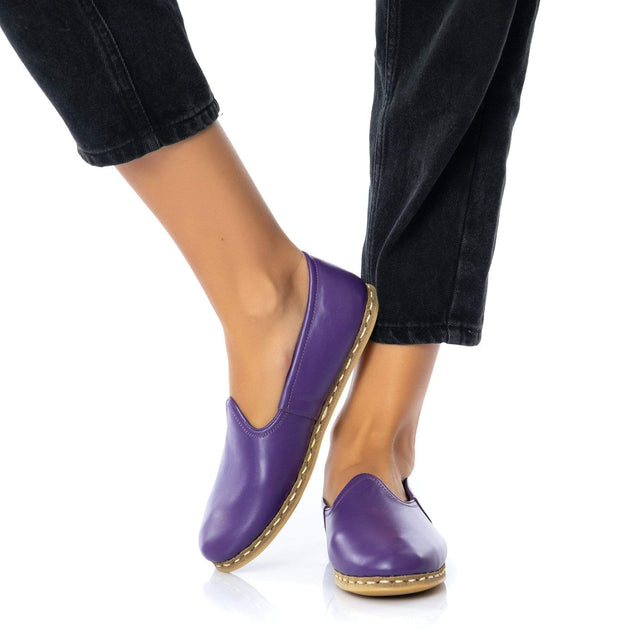Yemeni Kadın Koyu Mor Slip On Ayakkabı