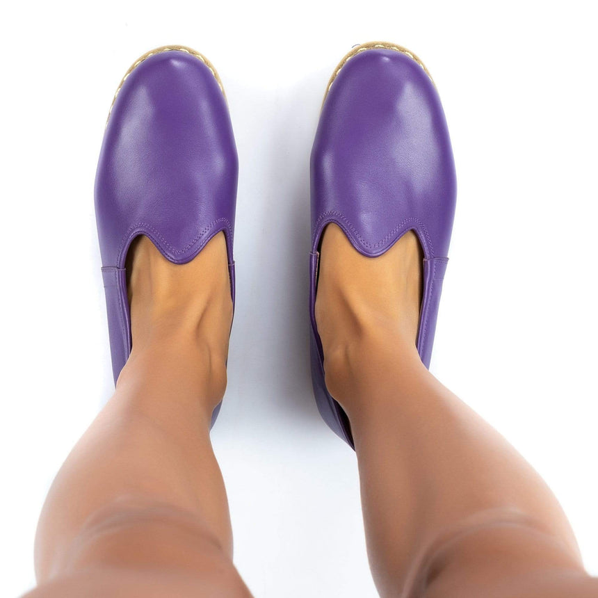 Yemeni Kadın Koyu Mor Slip On Ayakkabı