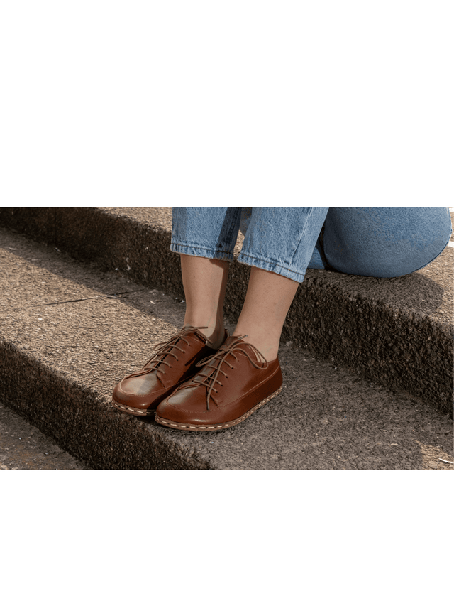 Braune Barfuß-Sneaker für Damen