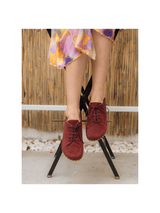 Burgunderrote Barfuß-Sneaker für Damen