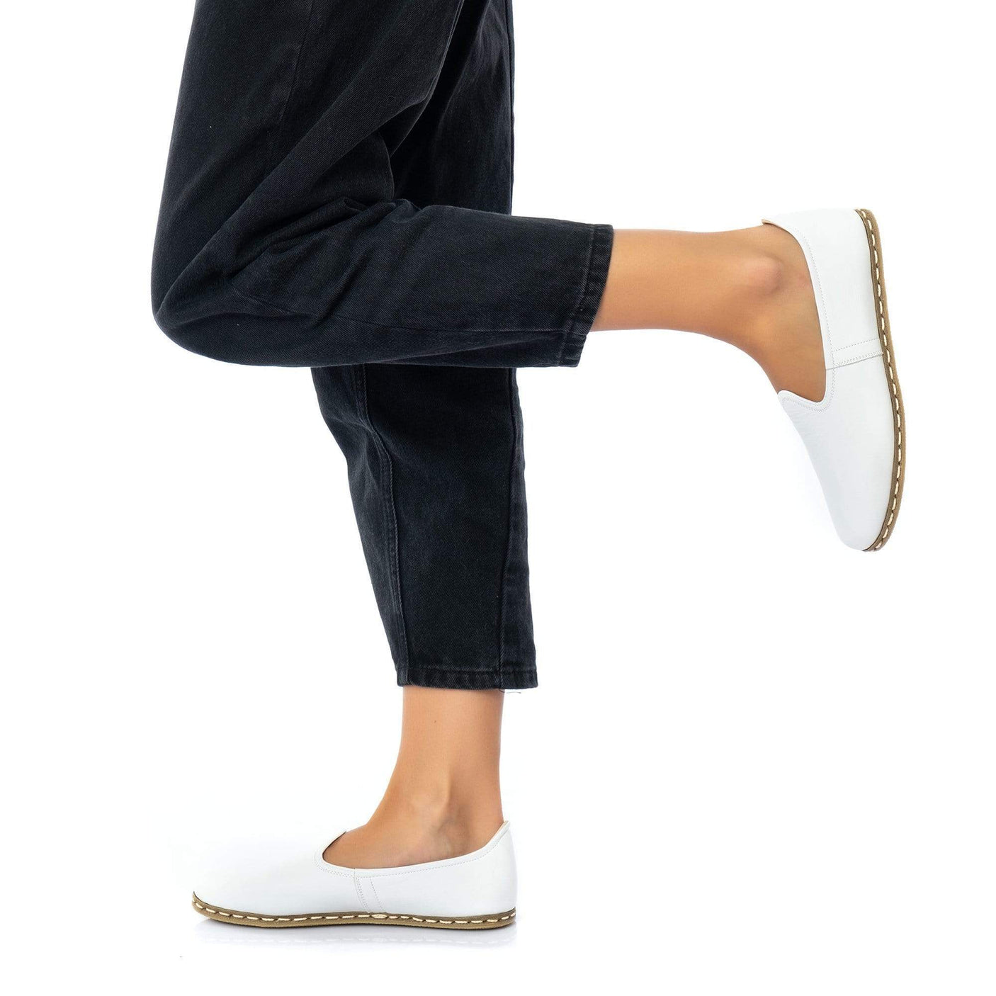 Women's White Slip On Shoes