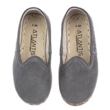 Kids Gray Leather Shoes