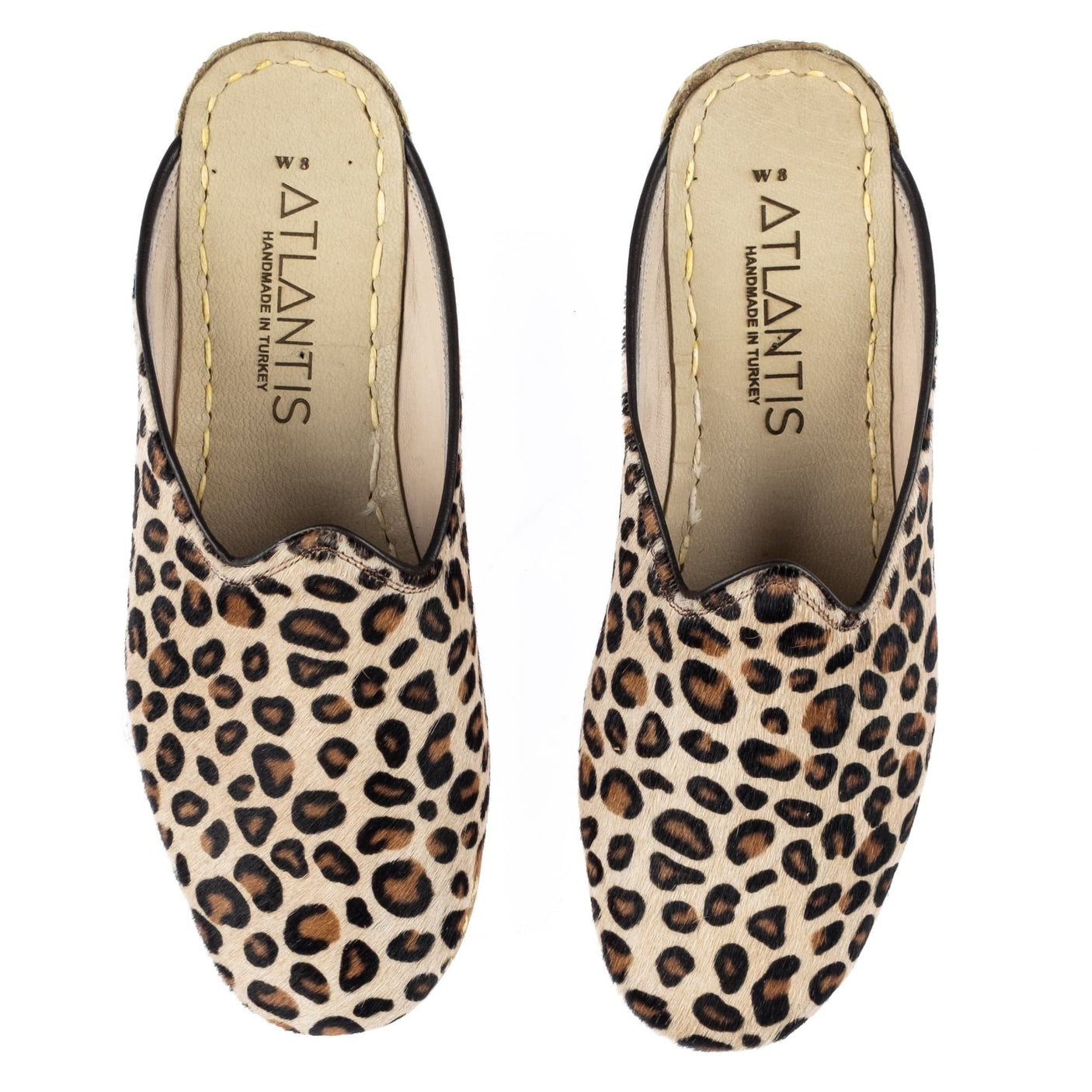 Men's Leather Leopard Slippers